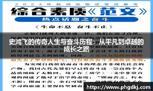 史鸿飞的传奇人生与奋斗历程：从平凡到卓越的成长之路